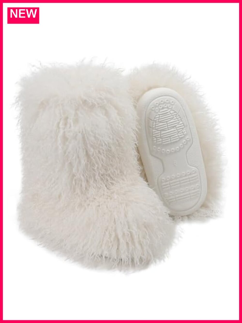 Women's Faux Fur Mid-Calf Snow Boots Fluffy Slip-On Winter Boots - Picture 5 of 6